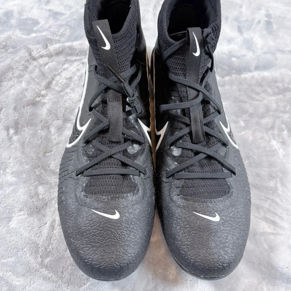 Nike Alpha Menace Elite‎ 3 Black White Football Cleats DJ6517 001 Size 10.5